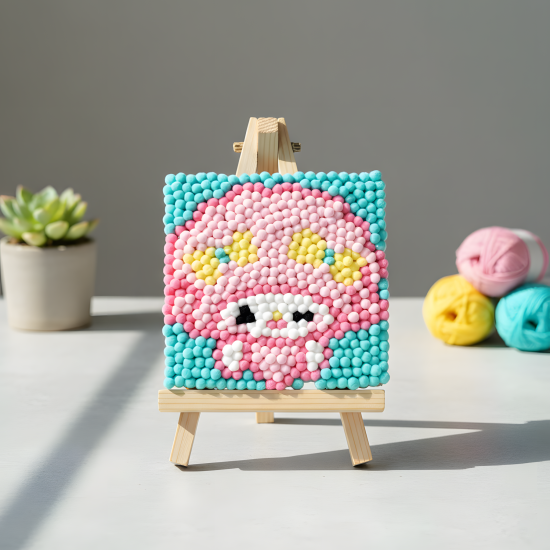 Pompom Ball Mosaic Art